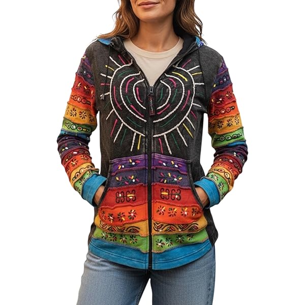 ジャケット・アウター Rainbow LZLRUN Rainbow Reflective Coat Hooded Windbreaker Fashion